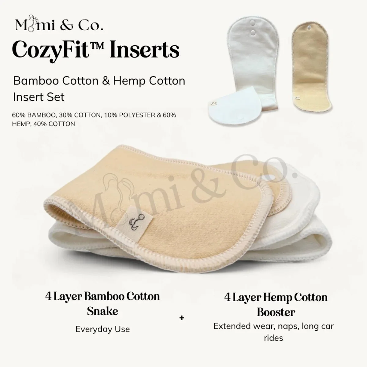 Originals 2.0 Duo Inserts| Bamboo & Hemp Cotton - Image 3