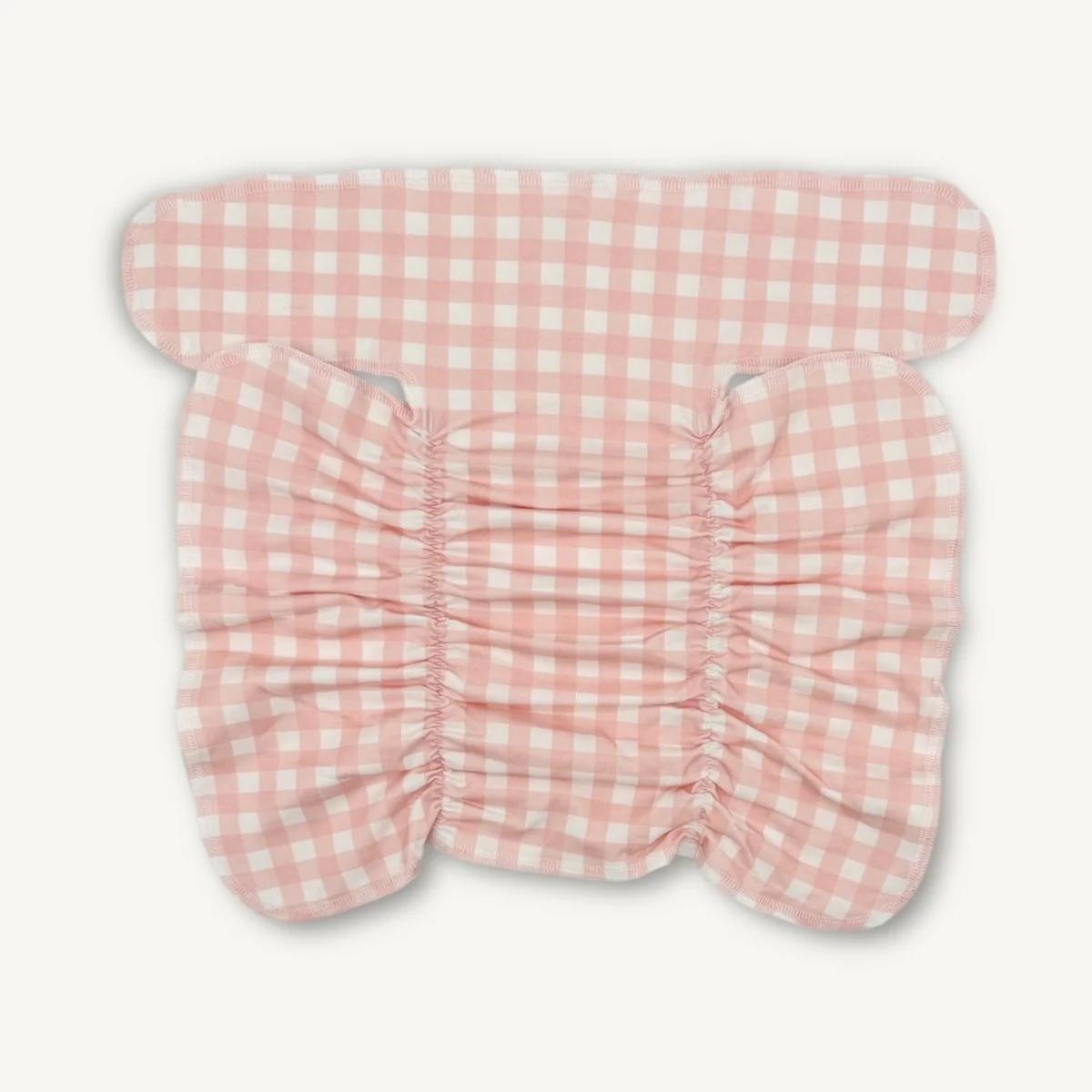 Newborn Stretchy Cotton Preflat | Pink Gingham - Image 3