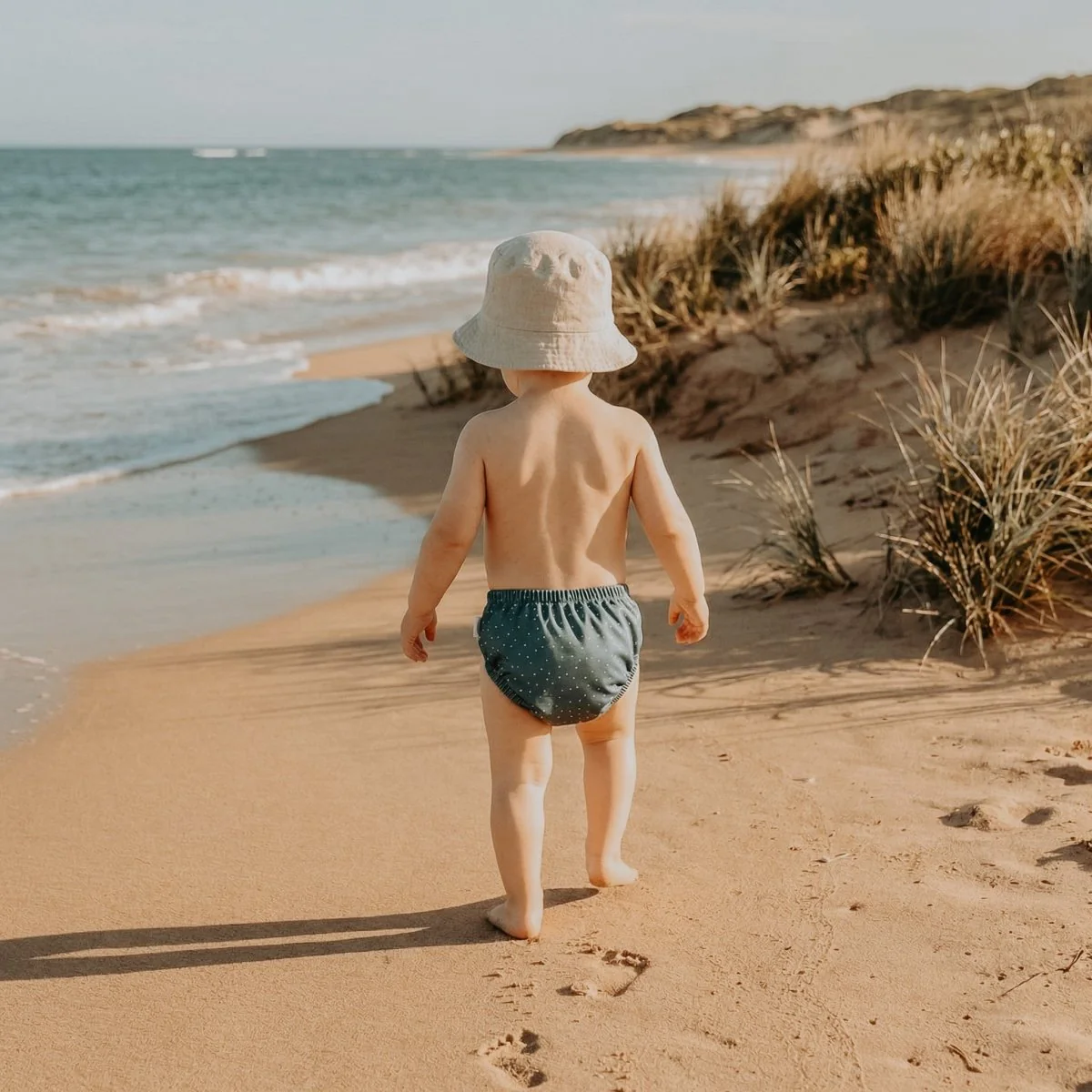 One-Size Reusable Mimi® Swim Nappy | Spotted Gum - Image 3