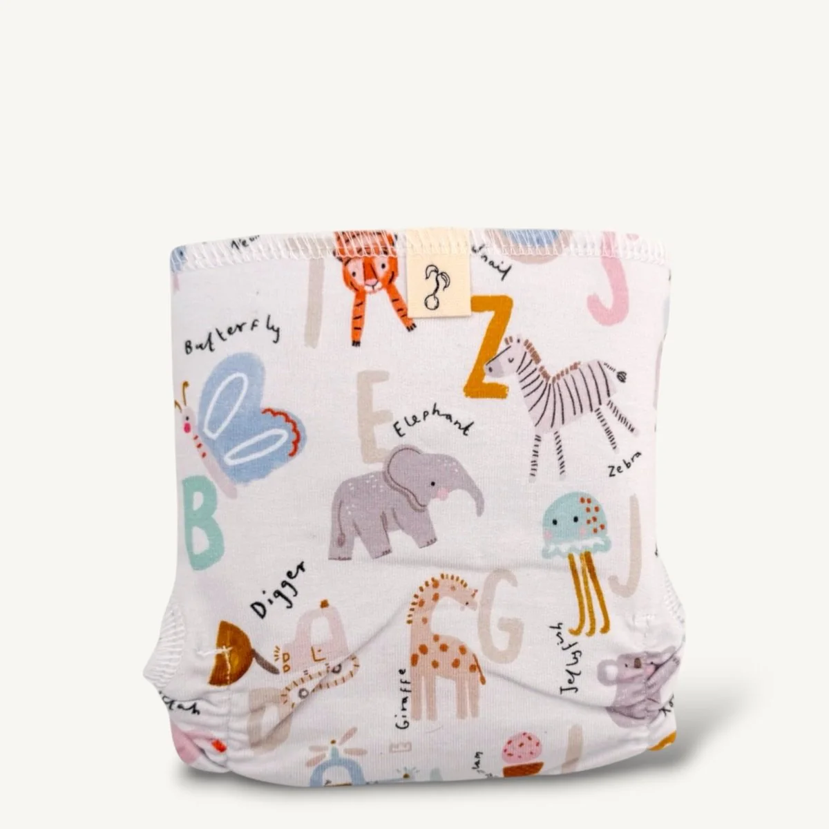 One-Size Stretchy Cotton Preflat | Alphabet - Image 2