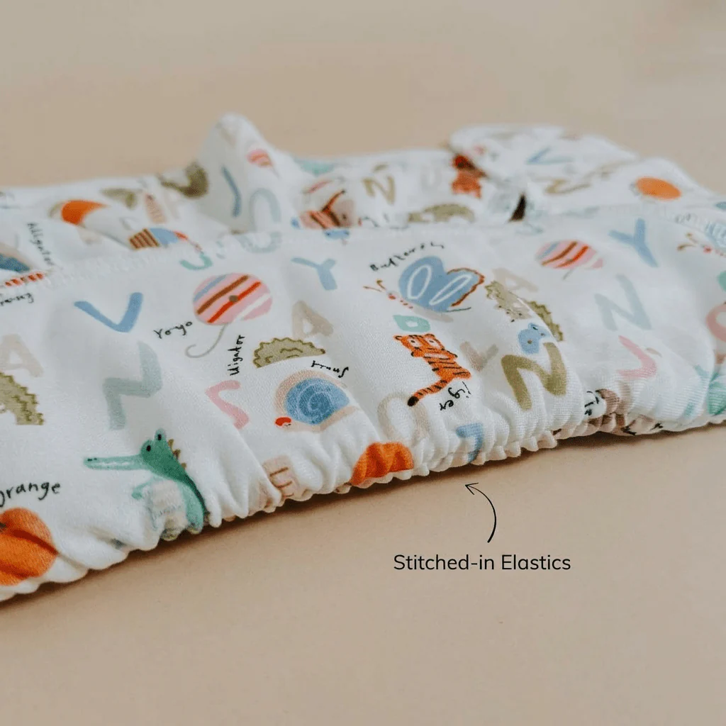 Newborn Stretchy Cotton Preflat | Alphabet - Image 4