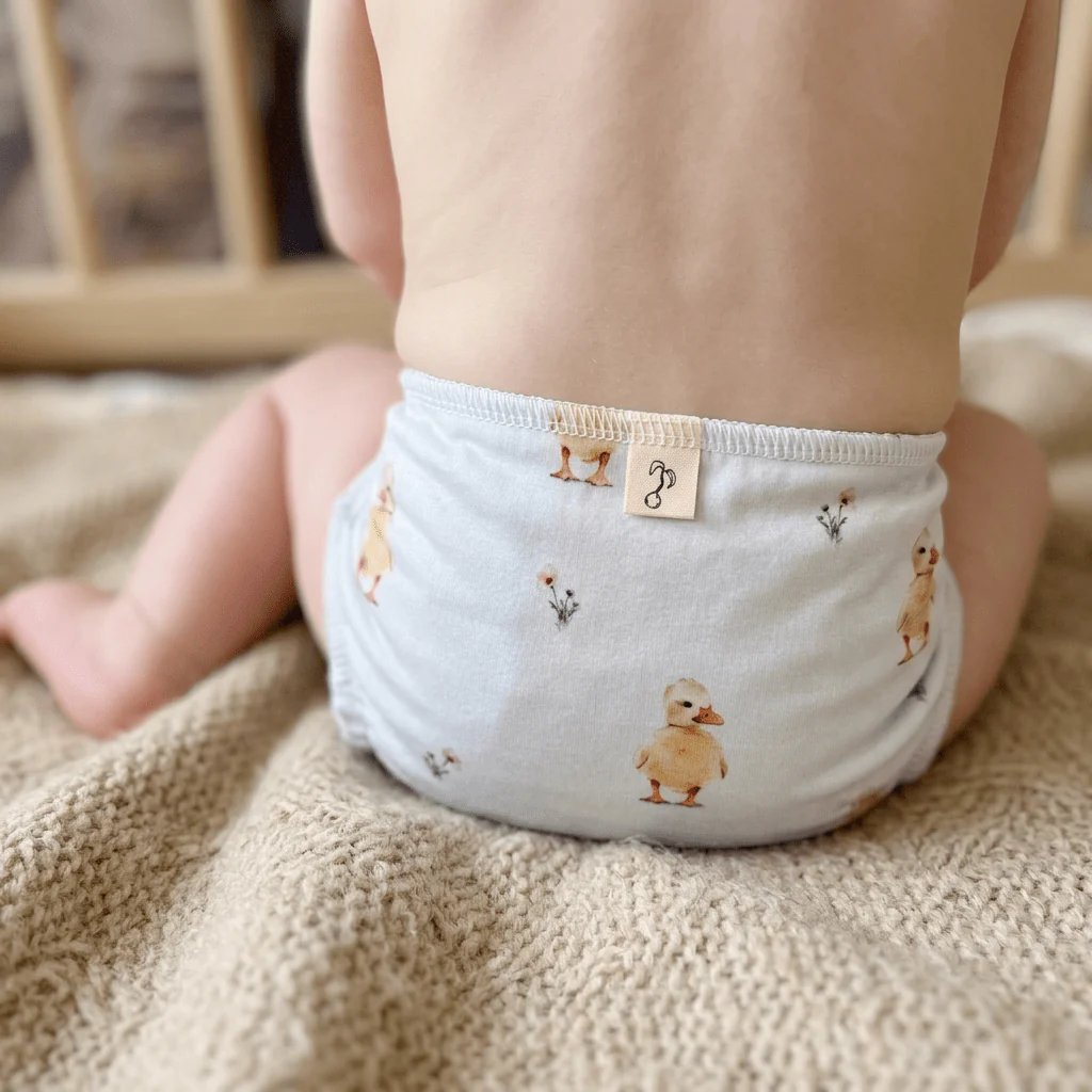 One-Size Stretchy Cotton Preflat | Baby Duck - Image 3