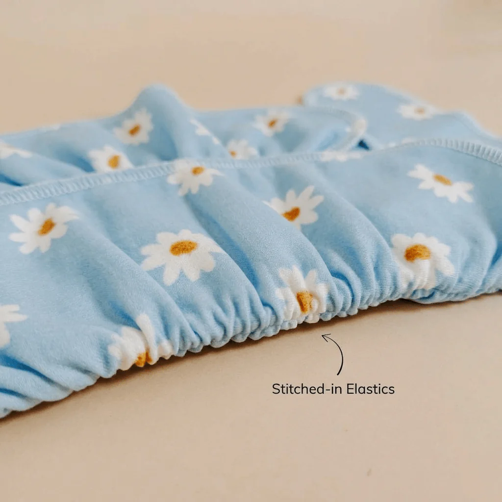 One-Size Stretchy Cotton Preflat | Blue Daisy - Image 8