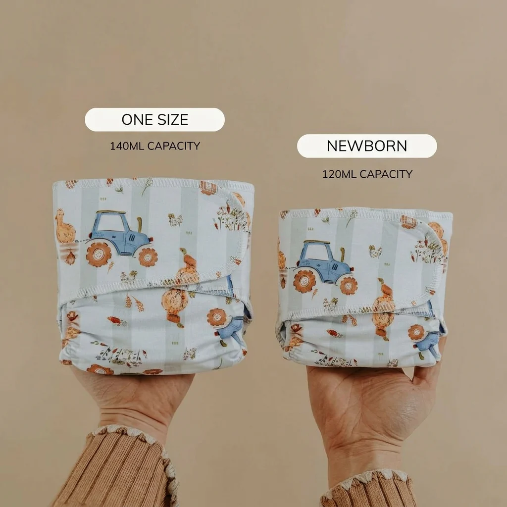 Newborn Stretchy Cotton Preflat | Tractor - Image 3