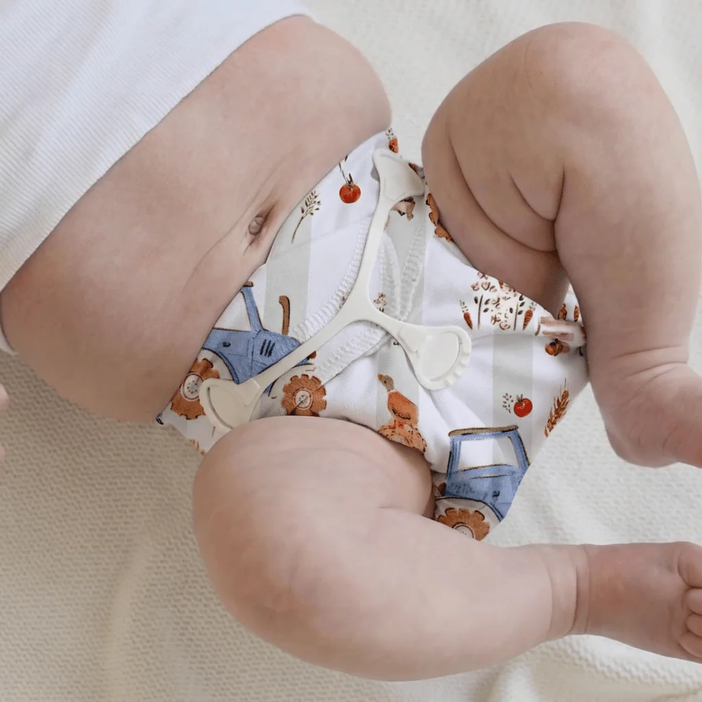 Newborn Stretchy Cotton Preflat | Tractor - Image 5