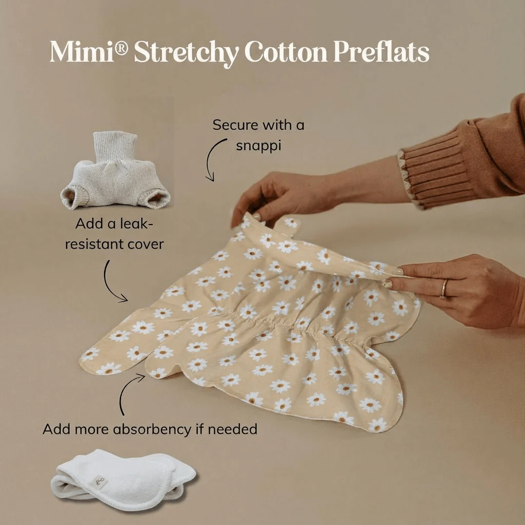 One-Size Stretchy Cotton Preflat | Willow - Image 5