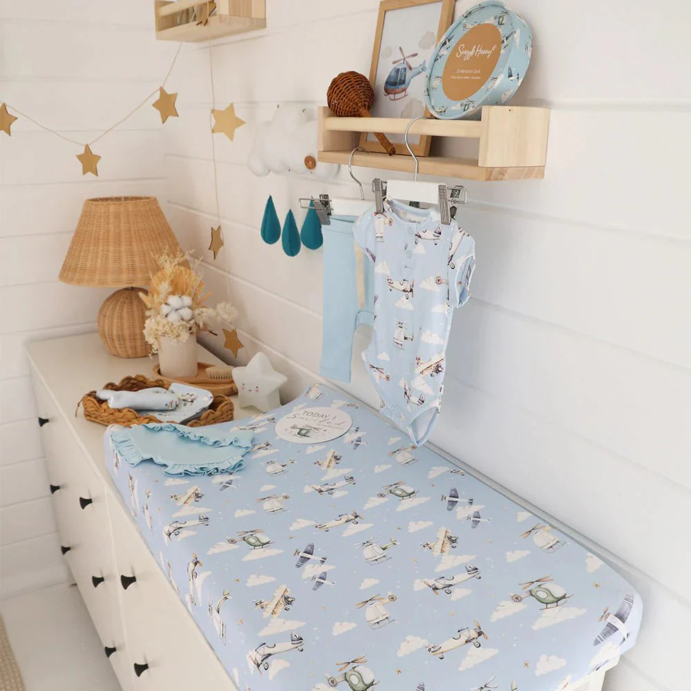 Taking Flight Organic Bassinet Sheet / Change Pad Cover - Image 4